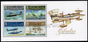 Gibraltar. 2010 Aviation Centenaries. MNH