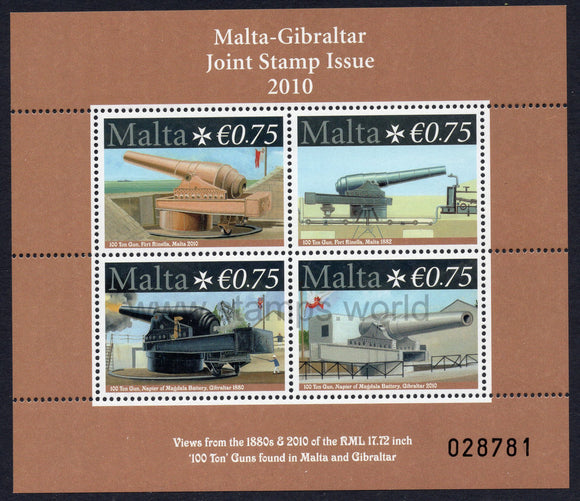 Malta. 2010 Guns. MNH