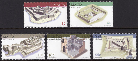 Malta. 2003 Military Architecture. MNH