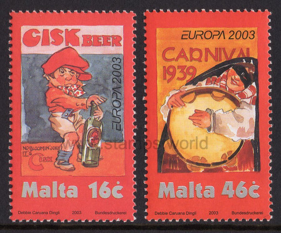 Malta. 2003 Europa. Poster Art. MNH
