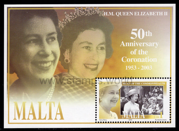 Malta. 2003 Queen's Coronation. MNH