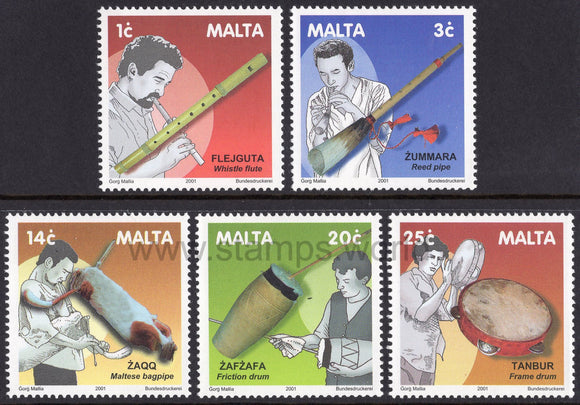 Malta. 2001 Old Maltese Musical Instruments. MNH