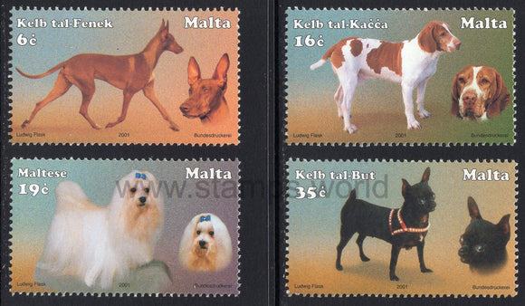 Malta. 2001 Dogs. MNH