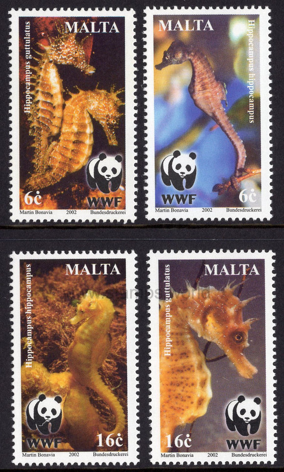 Malta. 2002 Seahorses. WWF. MNH