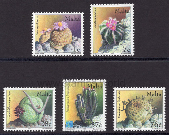 Malta. 2002 Cacti and Succulents. MNH