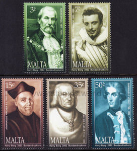 Malta. 2002 Personalities. MNH
