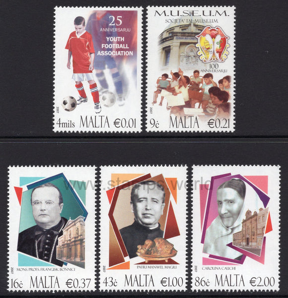 Malta. 2007 Anniversaries and Personalities. MNH