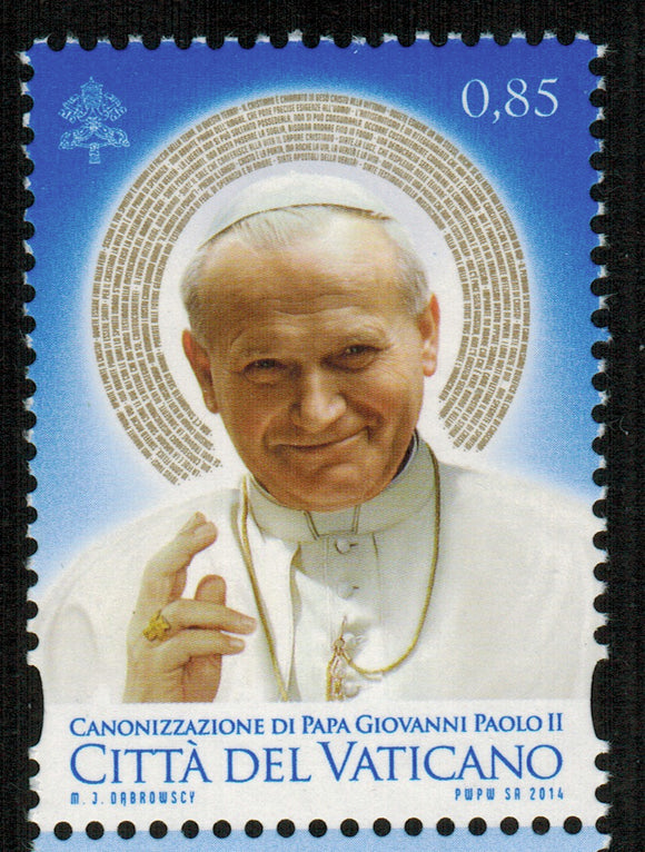 Vatican. 2014 Canonization of John Paul II. MNH
