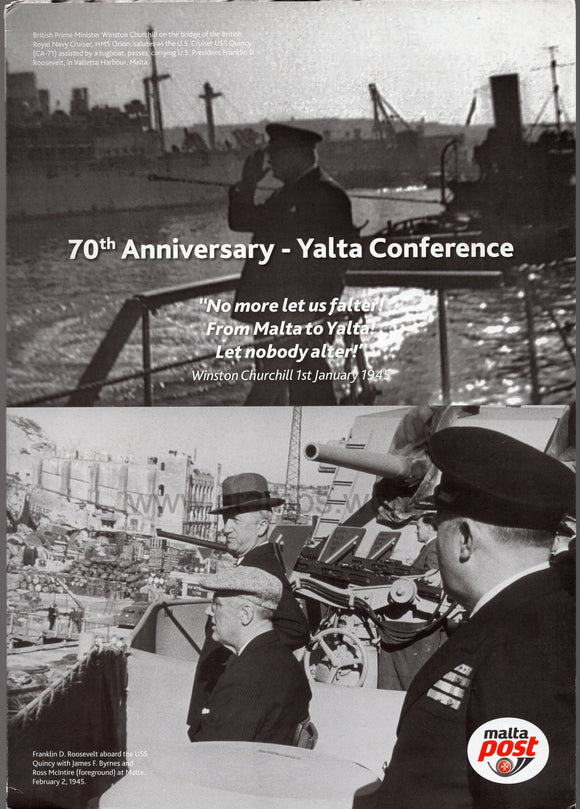 Malta. 2015 70th Anniversary of Yalta Conference. Special Folder