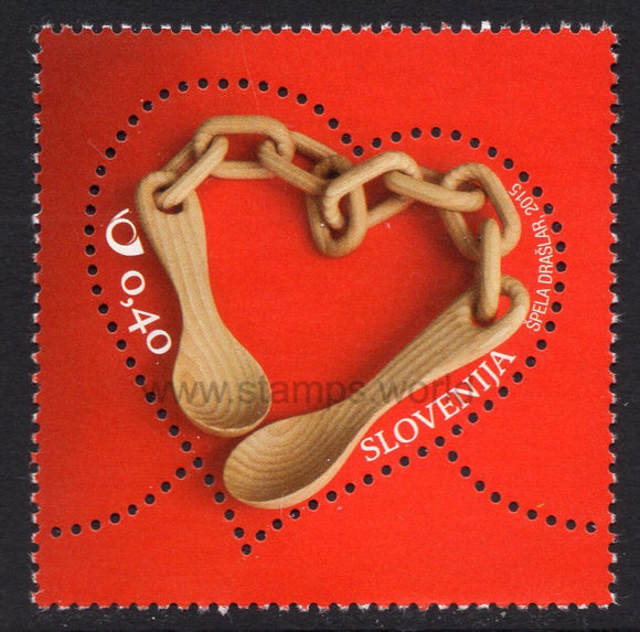Slovenia. 2015 Wooden Marriage Spoons. MNH