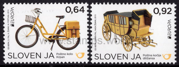 Slovenia. 2013 Europa. Postal Vehicles. MNH