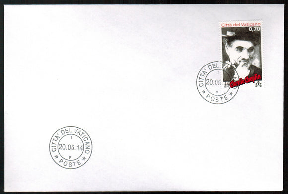 Vatican. 2014 Charlie Chaplin. FDC