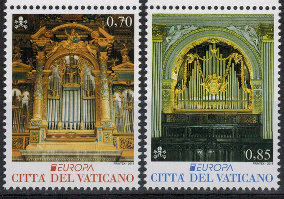 Vatican. 2014 Europa. Musical instruments. MNH