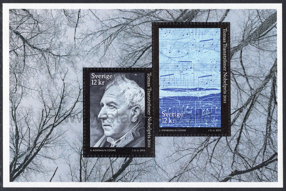 Sweden. 2013 Tomas Transtromer - Nobel Prize Winner. MNH