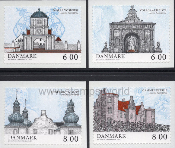 Denmark. 2011 Manor Houses. MNH