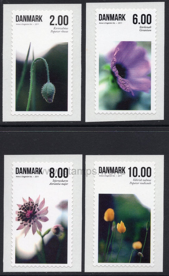 Denmark. 2011 Summer Flowers. MNH
