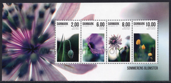 Denmark. 2011 Summer Flowers. MNH