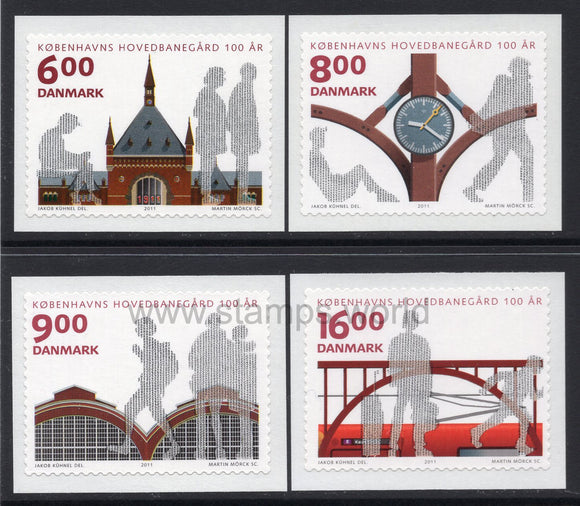 Denmark. 2011 Central Railways Station of Copenhagen. MNH