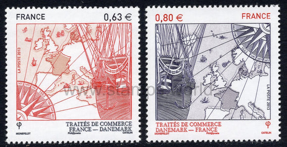 France. 2013 Trade treaties. MNH