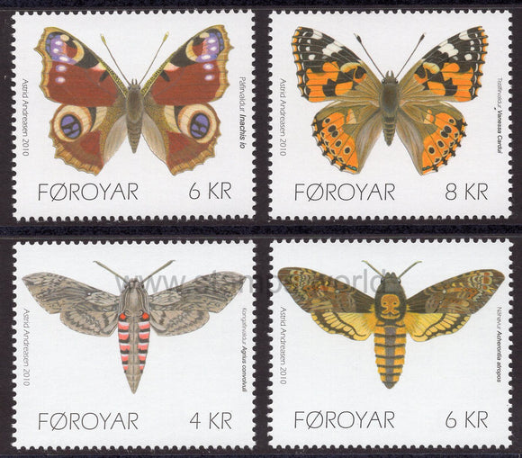 Faroe Islands. 2010 Butterflies. MNH