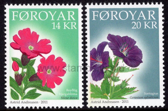 Faroe Islands. 2011 Mountain Flowers. MNH