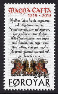 Faroe Islands. 2015 Magna Carta. MNH