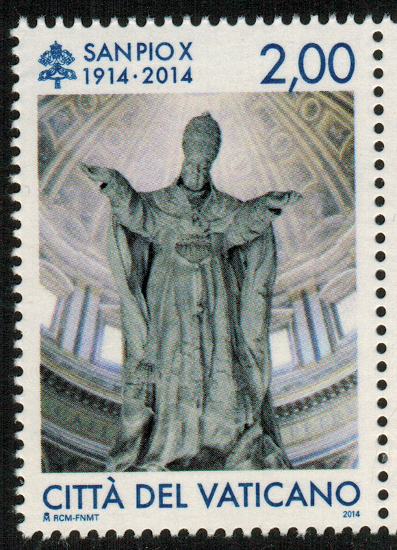 Vatican. 2014 Saint Pius X. MNH