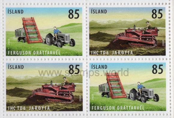 Iceland. 2008 Old Agricultural Tools. (4 x 85 ISK). Booklet. MNH