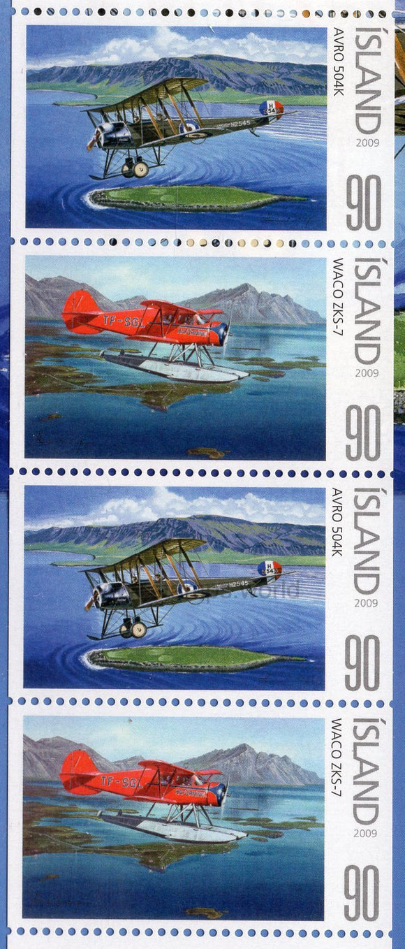Iceland. 2009 Civil Aviation. (4 x 90 ISK). Booklet. MNH