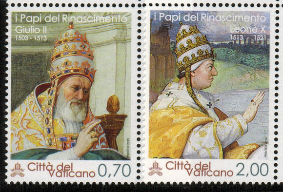 Vatican. 2013 Julius II and Leo X. MNH