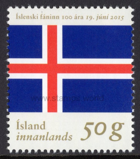 Iceland. 2015 100th Anniversary of the Icelandic Flag. MNH