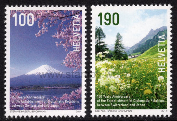 Switzerland. 2014 150 Years of Diplomatic Relations with Japan. MNH