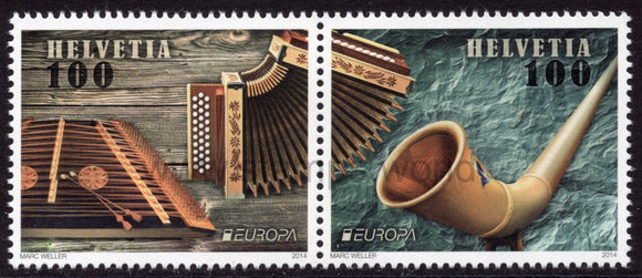 Switzerland. 2014 Europa. Musical Instruments. MNH