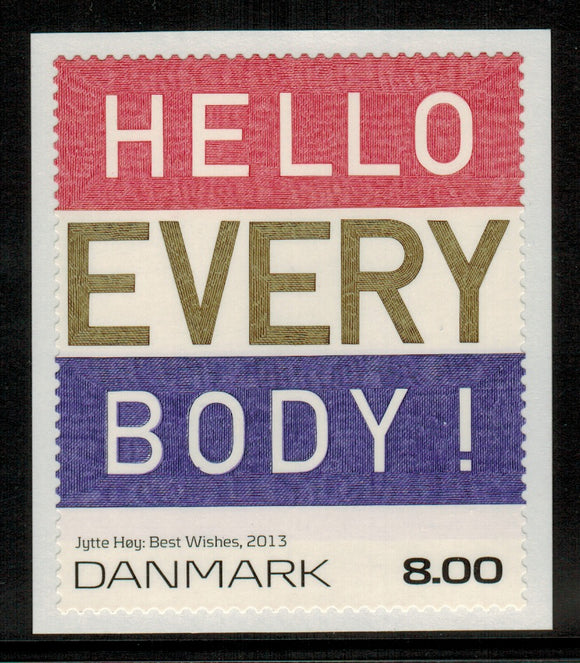 Denmark. 2013 Stamp Art: Hello every body! MNH