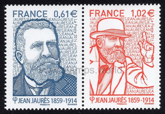 France. 2014 Jean Jaures. MNH