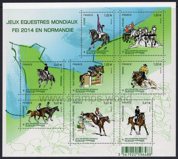 France. 2014 FEI World Equestrian Games. Normandy, France. MNH