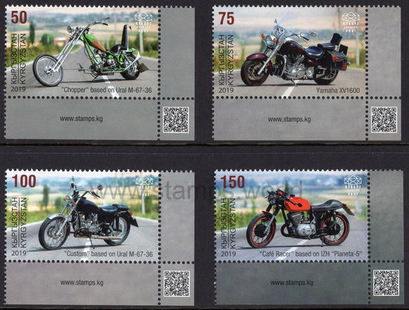 Kyrgyzstan. 2019 Motorcycles. MNH