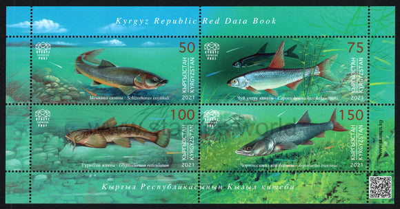Kyrgyzstan. 2021 Red Book of Kyrgyzstan. Fishes. MNH
