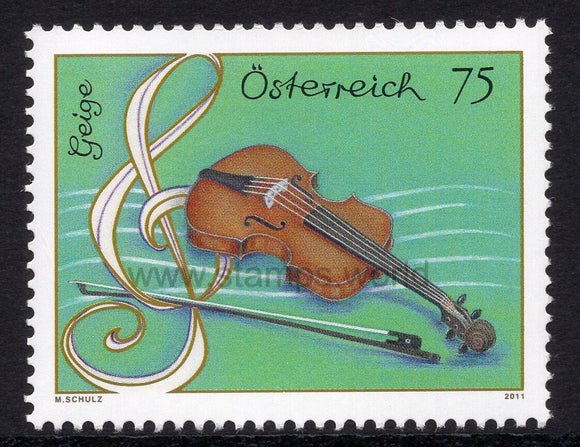 Austria. 2011 Musical Instruments. Violin. MNH