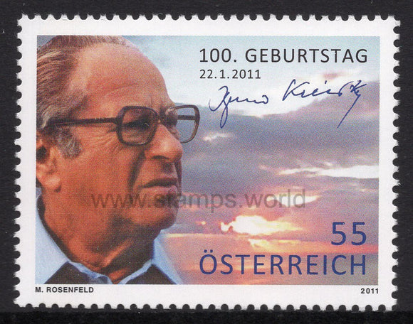 Austria. 2011 Bruno Kreisky. MNH
