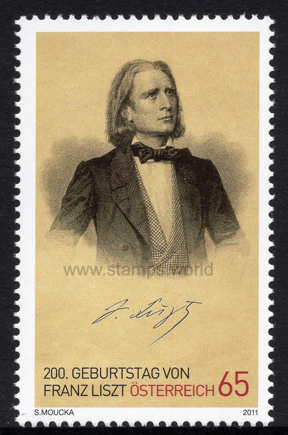 Austria. 2011 Franz Liszt. MNH