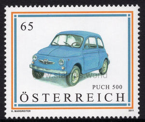 Austria. 2011 Cars. Push 500. MNH