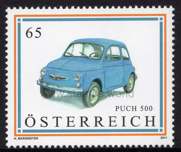 Austria. 2011 Cars. Push 500. MNH