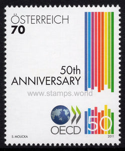 Austria. 2011 50th Anniversary of OECD. MNH