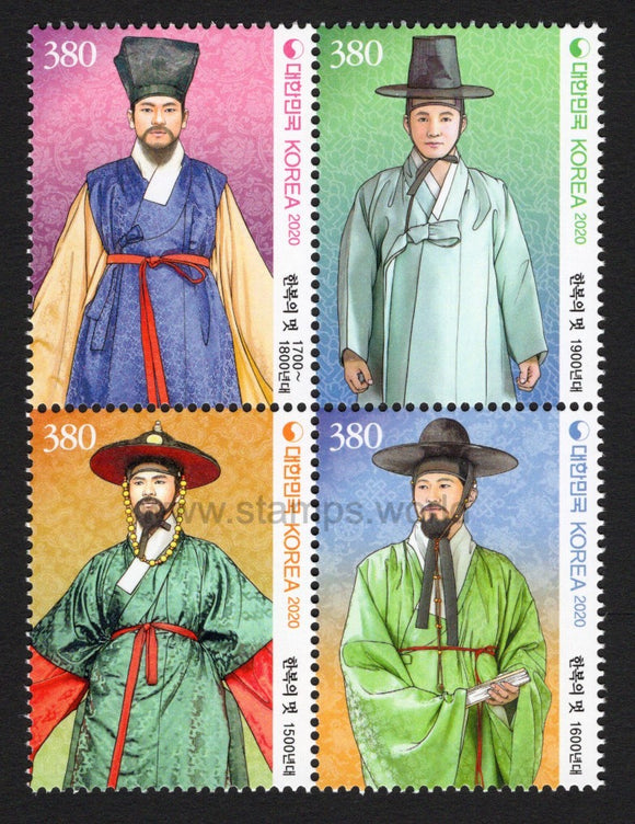 South Korea. 2020 Style of the Hanbok. MNH