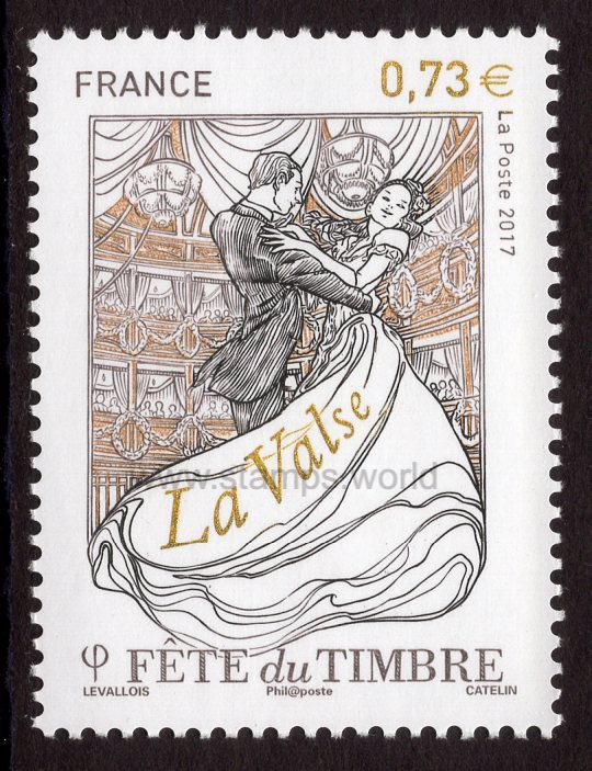 France. 2017 Stamp Day. Waltz. MNH