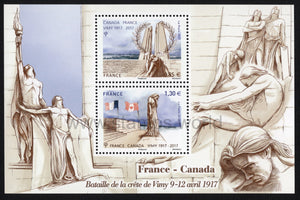 France. 2017 100 years of Battle of Vimy Ridge. World War I. MNH