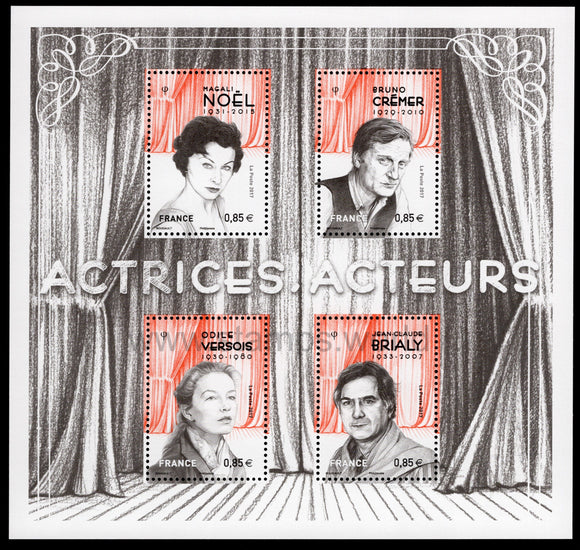 France. 2017 Actresses and actors. MNH