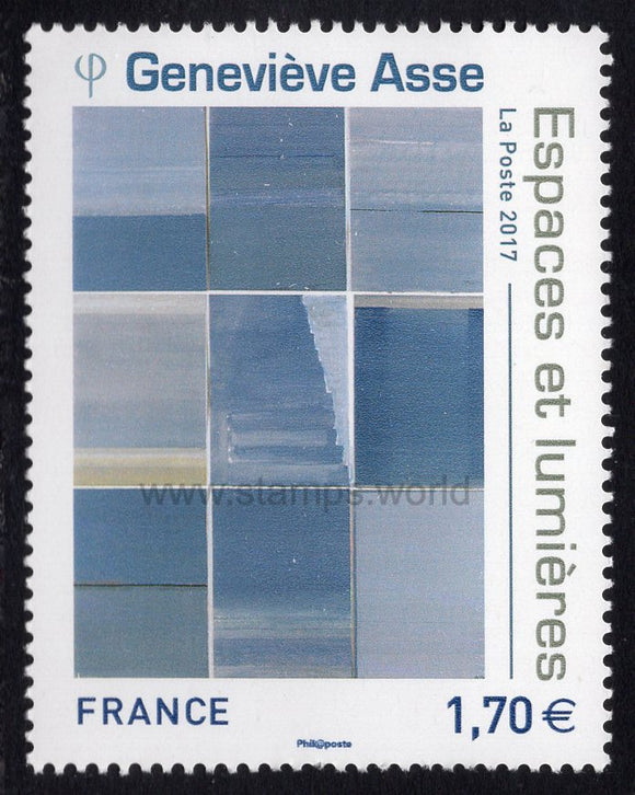 France. 2017 Space and Light. Genevieve Asse. MNH