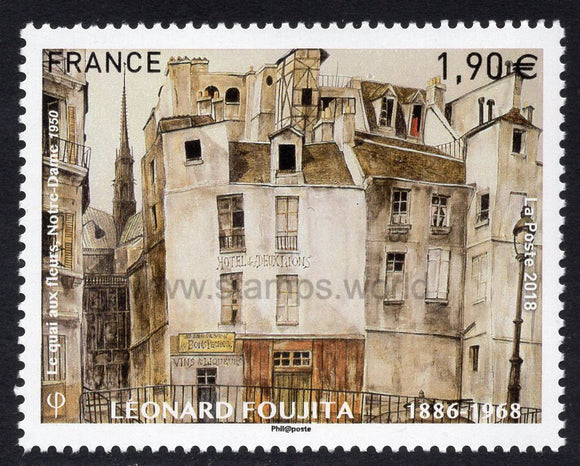 France. 2018 Le quai aux fleurs. Leonard Foujita. MNH